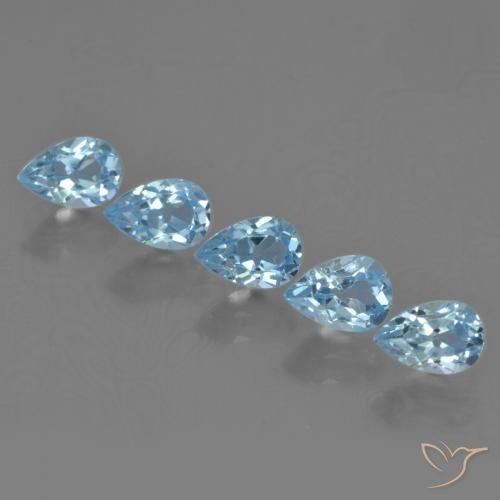 Pedras preciosas de Topázio Céu azul natural de 3.23 ct, Formato de pêra, VVS-VS