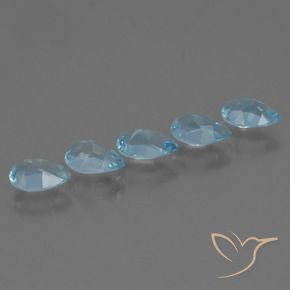 Pedras preciosas de Topázio Azul Suíço natural de 2.54 ct, Formato de pêra, VS