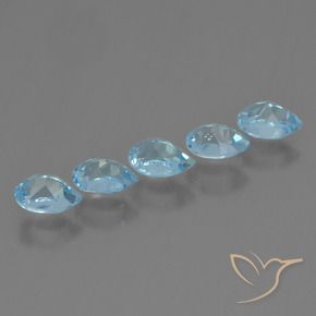 Pedras preciosas de Topázio Céu azul natural de 2.91 ct, Formato de pêra, VS