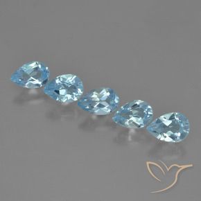 Pedras preciosas de Topázio Céu azul natural de 2.27 ct, Formato de pêra, VS