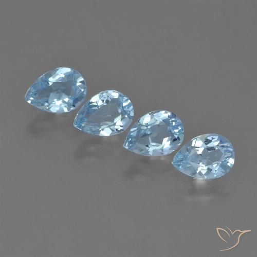 3.52ctw Natural Azul Suíço Topázio, Formato de pêra, VVS-VS
