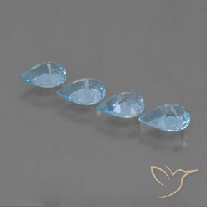 Pedras preciosas de Topázio Céu azul natural de 2.83 ct, Formato de pêra, VVS-VS