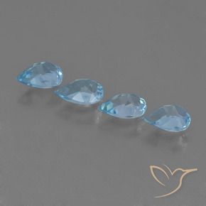 Pedras preciosas de Topázio Céu azul natural de 2.80 ct, Formato de pêra, VVS-VS