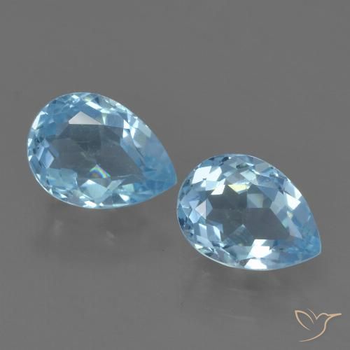 1.78ctw Natural Azul Suíço Topázio, Formato de pêra, VVS-VS