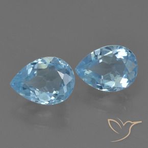 Pedras preciosas de Topázio Azul Suíço natural de 1.78 ct, Formato de pêra, VVS-VS