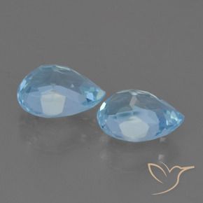 Pedras preciosas de Topázio Azul Suíço natural de 1.78 ct, Formato de pêra, VVS-VS