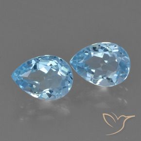 Pedras preciosas de Topázio Céu azul natural de 1.71 ct, Formato de pêra, VVS-VS