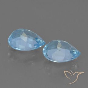 Pedras preciosas de Topázio Céu azul natural de 1.71 ct, Formato de pêra, VVS-VS