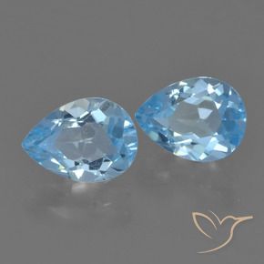 Pedras preciosas de Topázio Céu azul natural de 1.75 ct, Formato de pêra, VVS-VS