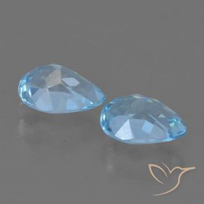 Pedras preciosas de Topázio Céu azul natural de 1.75 ct, Formato de pêra, VVS-VS