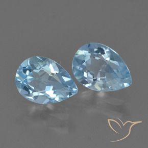 Pedras preciosas de Topázio Céu azul natural de 1.63 ct, Formato de pêra, VVS-VS
