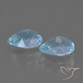 Pedras preciosas de Topázio Céu azul natural de 1.63 ct, Formato de pêra, VVS-VS