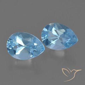 Pedras preciosas de Topázio Azul Suíço natural de 1.75 ct, Formato de pêra, VVS-VS
