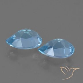 Pedras preciosas de Topázio Azul Suíço natural de 1.75 ct, Formato de pêra, VVS-VS