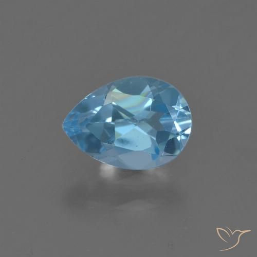 0.86ct Natural Azul Suíço Topázio, Formato de pêra, VS, Photo A
