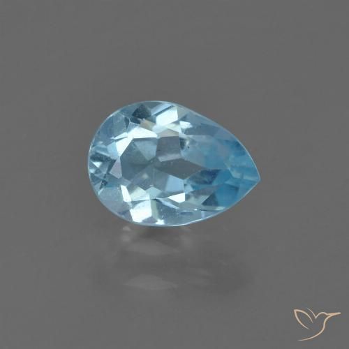 0.88ct Natural Azul Suíço Topázio, Formato de pêra, VS