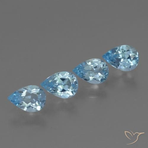 2.79ctw Natural Azul Suíço Topázio, Formato de pêra, VVS-VS