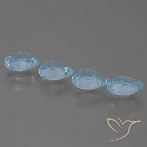 Pedras preciosas de Topázio Céu azul natural de 3.02 ct, Formato de pêra, VVS-VS