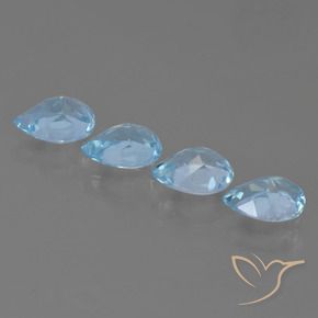 Pedras preciosas de Topázio Céu azul natural de 3.15 ct, Formato de pêra, VVS-VS