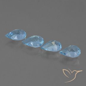 Pedras preciosas de Topázio Céu azul natural de 2.61 ct, Formato de pêra, VVS-VS