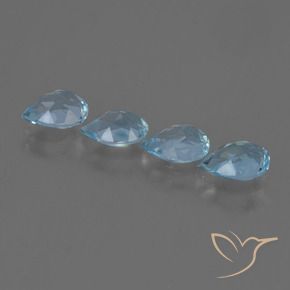 Pedras preciosas de Topázio Azul Suíço natural de 3.04 ct, Formato de pêra, VVS-VS