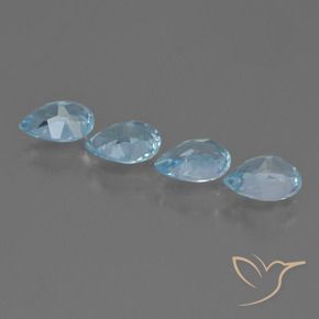 Pedras preciosas de Topázio Céu azul natural de 3.39 ct, Formato de pêra, VVS-VS