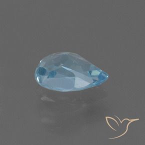 Topázio Céu azul Natural 0.87ct, Formato de pêra, VS