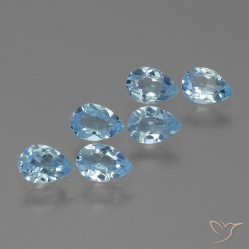 2.93ctw Natural Azul Suíço Topázio, Formato de pêra, VVS-VS