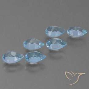 Pedras preciosas de Topázio Céu azul natural de 2.88 ct, Formato de pêra, VS