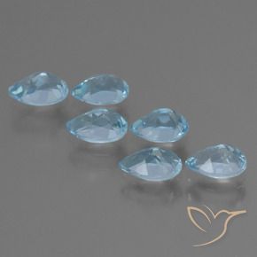 Pedras preciosas de Topázio Azul Suíço natural de 3.20 ct, Formato de pêra, VS