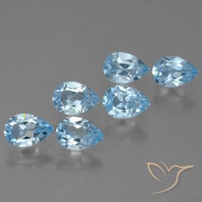 Pedras preciosas de Topázio Azul Suíço natural de 2.89 ct, Formato de pêra, VS