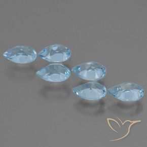 Pedras preciosas de Topázio Azul Suíço natural de 2.89 ct, Formato de pêra, VS