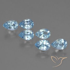 Pedras preciosas de Topázio Azul Suíço natural de 3.13 ct, Formato de pêra, VS