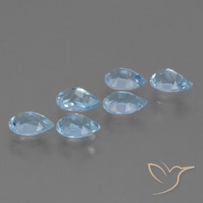 Pedras preciosas de Topázio Azul Suíço natural de 3.13 ct, Formato de pêra, VS