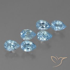 Pedras preciosas de Topázio Azul Suíço natural de 3.69 ct, Formato de pêra, VS