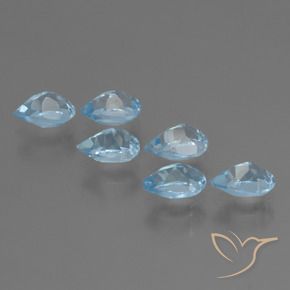 Pedras preciosas de Topázio Azul Suíço natural de 3.69 ct, Formato de pêra, VS