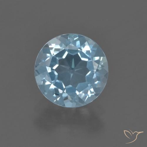 2.21ct Natural Céu azul Topázio, Redondo, VS