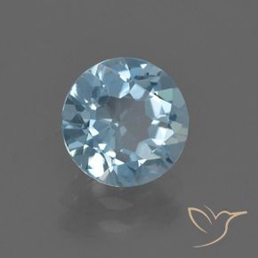 Topázio Céu azul Natural 2.21ct, Redondo, VS