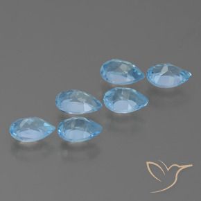 Pedras preciosas de Topázio Céu azul natural de 2.93 ct, Formato de pêra, VS