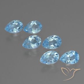 Pedras preciosas de Topázio Azul Suíço natural de 3.15 ct, Formato de pêra, VS