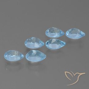Pedras preciosas de Topázio Céu azul natural de 3.31 ct, Formato de pêra, VS