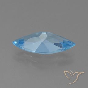 Topázio Azul Suíço Natural 3.07ct, Marquesa, VS
