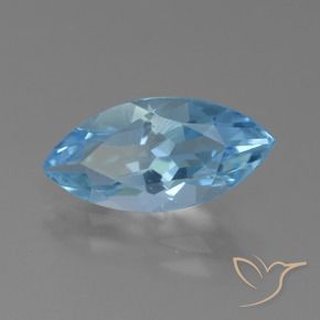Topázio Azul Suíço Natural 3.87ct, Marquesa, VS