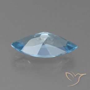 Topázio Azul Suíço Natural 3.87ct, Marquesa, VS