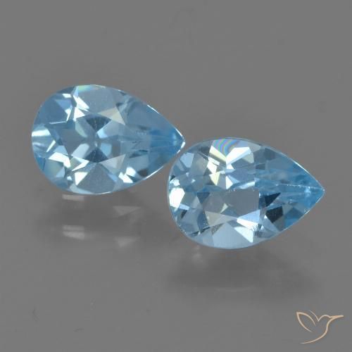 1.68ctw Natural Azul Suíço Topázio, Formato de pêra, VS