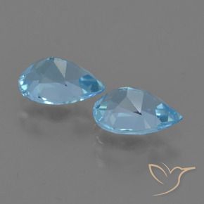 Pedras preciosas de Topázio Azul Suíço natural de 1.68 ct, Formato de pêra, VS