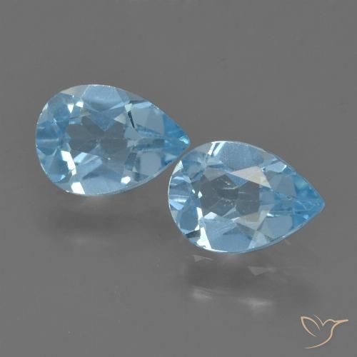 1.59ctw Natural Azul Suíço Topázio, Formato de pêra, VVS-VS