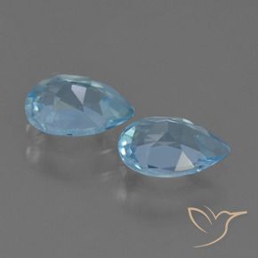Pedras preciosas de Topázio Azul Suíço natural de 1.59 ct, Formato de pêra, VVS-VS