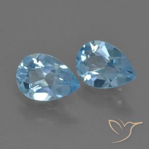 Pedras preciosas de Topázio Azul Suíço natural de 1.54 ct, Formato de pêra, VS