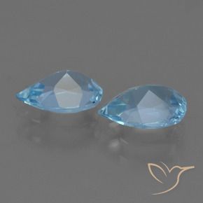 Pedras preciosas de Topázio Azul Suíço natural de 1.54 ct, Formato de pêra, VS
